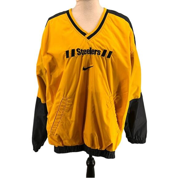 Vintage Nike Proline Reversible Pittsburgh Steelers Pullover Jacket Men's Large - Picture 11 of 11